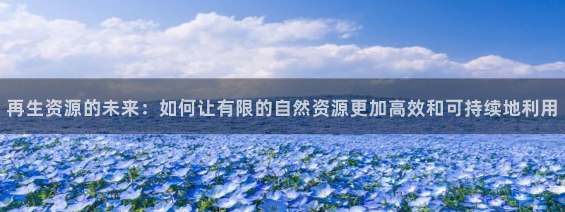 琳琅娱乐电子游戏网页版：再生资源的未来：如何让有限的自然资源更加高效和可持续地利用
