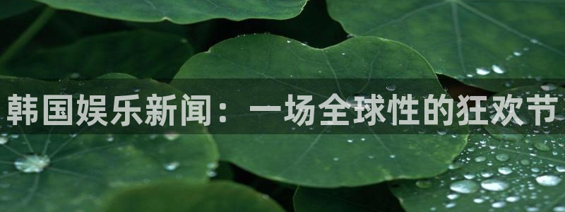 零号娱乐：韩国娱乐新闻：一场全球性的狂欢节
